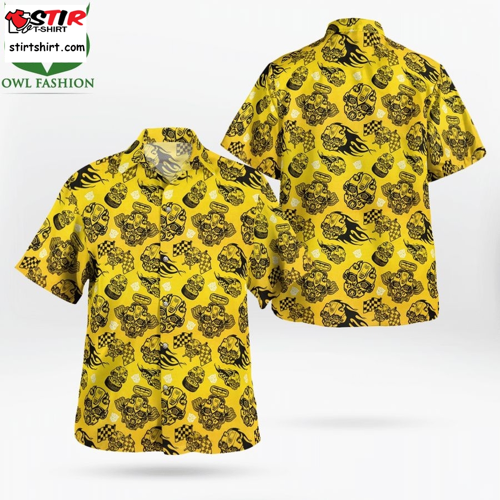Transformers Bumblebee Pattern Hawaiian Shirt Summer Shirt  Transformers 