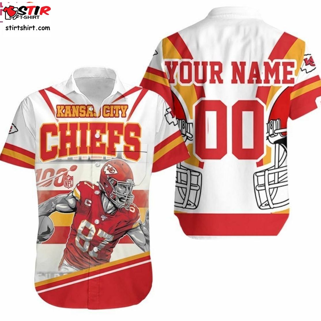 Travis Kelce 87 Kansas City Chiefs Afc West Champions Super Bowl 2021 Personalized Hawaiian Shirt