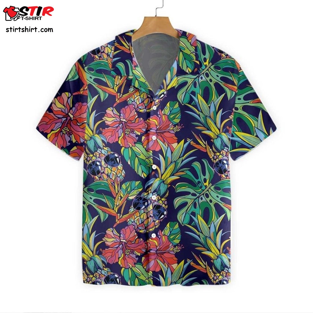 Tropical Coolest Pineapple Hawaiian Shirt  Cool s