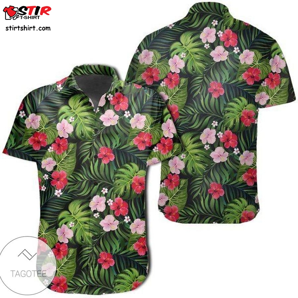 Tropical Flower Mix Hawaiian Shirt  Kc Royals 
