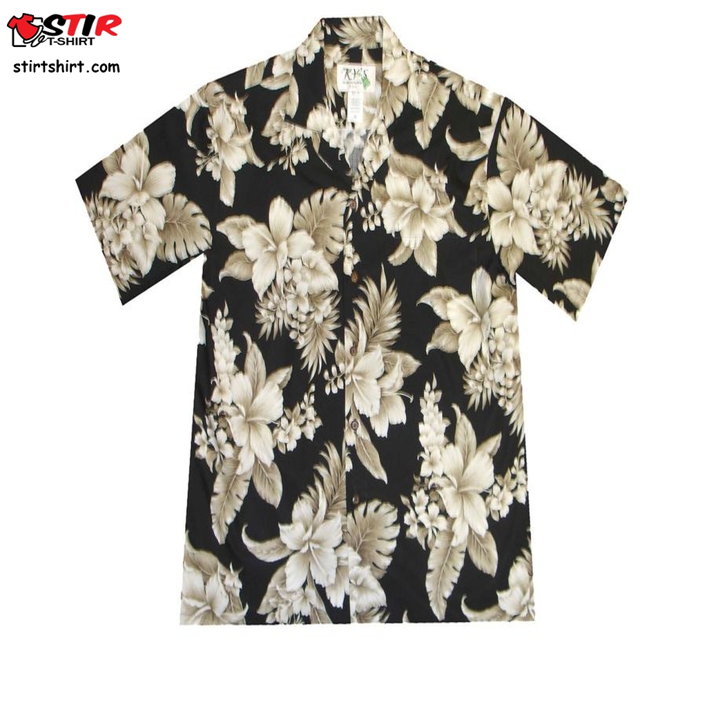 Tropical Flowers Hawaiian Shirt Made In Hawaii  Matching Hawaiian Clothing Available  Holiday Shirt From Hawaii  Matching Hawaiian Dress And Shirt