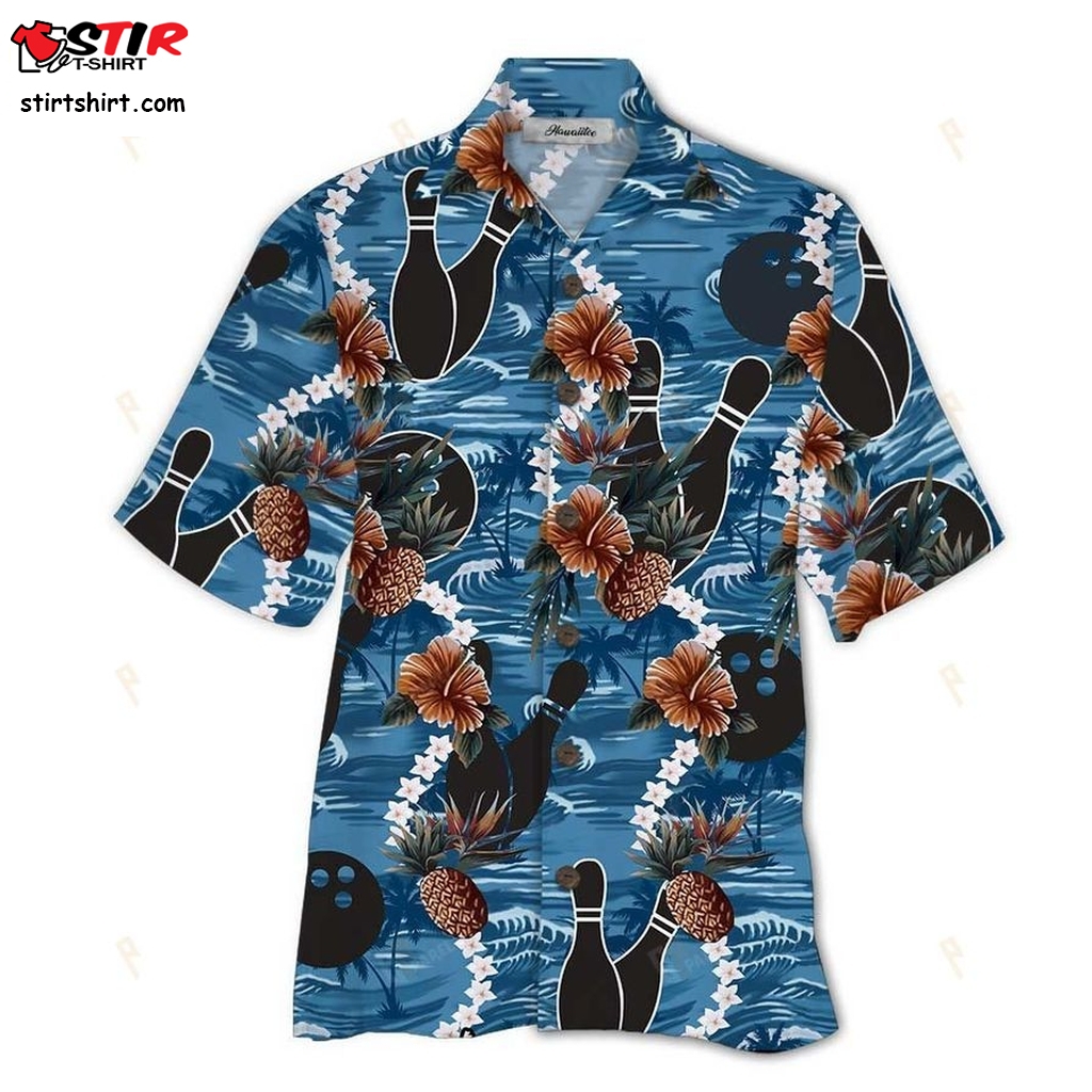 Tropical Summer Aloha Hawaiian Shirt Bowling Hh Nq08   With Reflective Strip