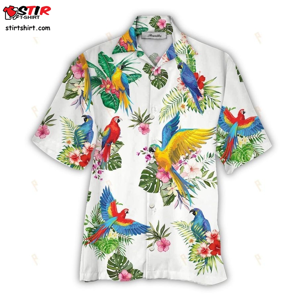 Tropical Summer Aloha Hawaiian Shirt Parrots Hc Nq03
