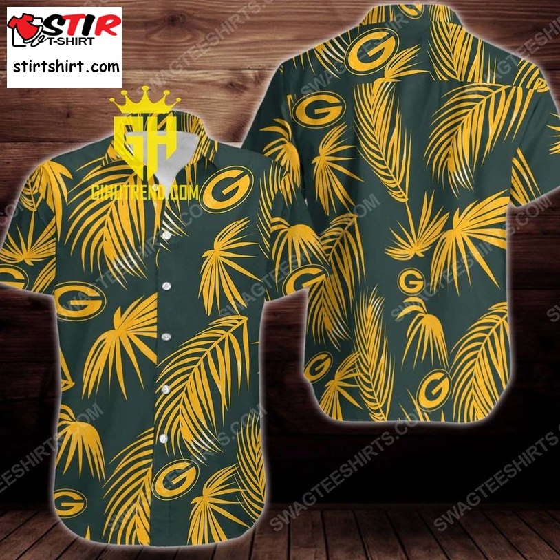 Tropical Summer Green Bay Packers Short Sleeve Hawaiian Shirt And Shorts