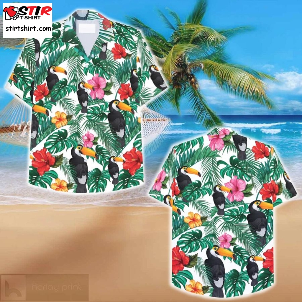 Tropical Toucans Hawaiian Shirt  Toucan 