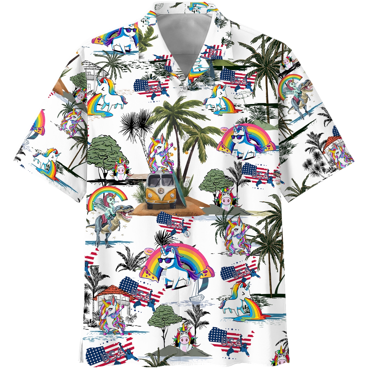 Unicorn Style Hawaiian Shirt  Unicorn 