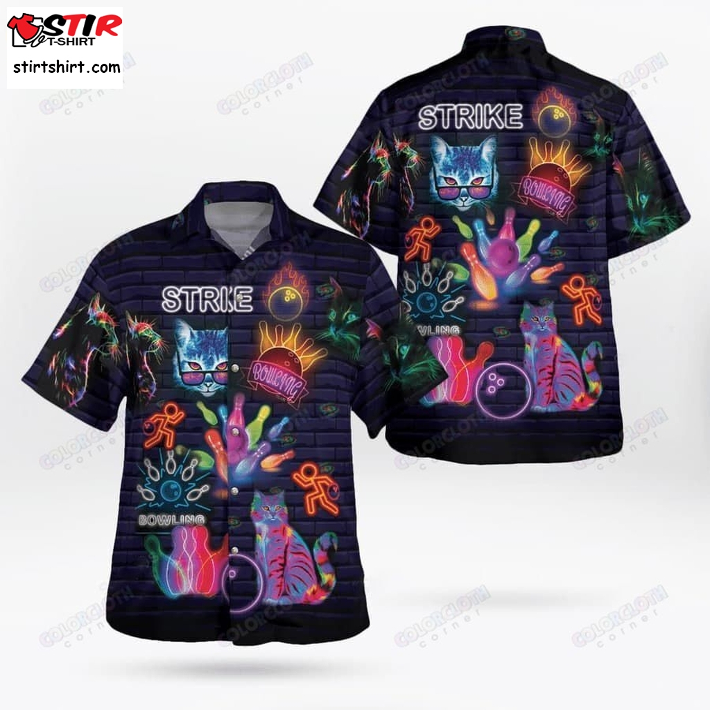 Uniques Bowling Shirts   Rolling With My Homies Cats Bowling Hawaiian Shirt Tv057777   With Shorts
