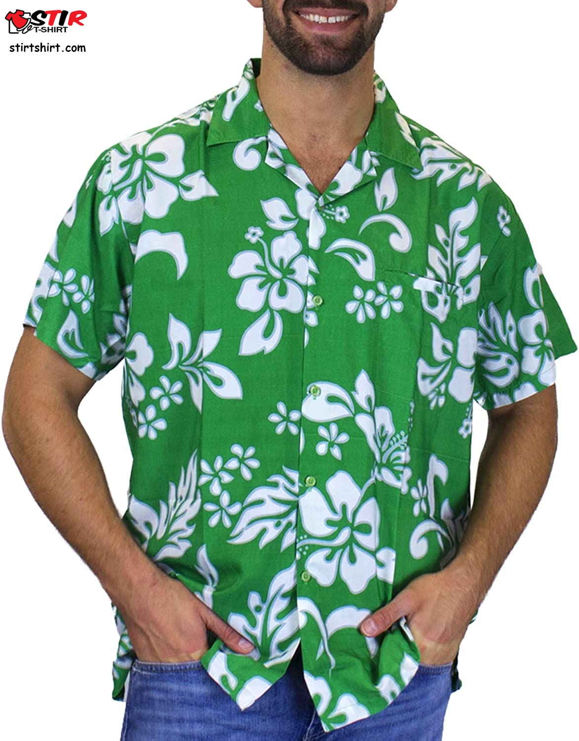 Vho Funky Hawaiian Shirt For Men Casual Button Down Very Loud Shortsleeve Hibiscus Unisex  Hawkeye Pierce 