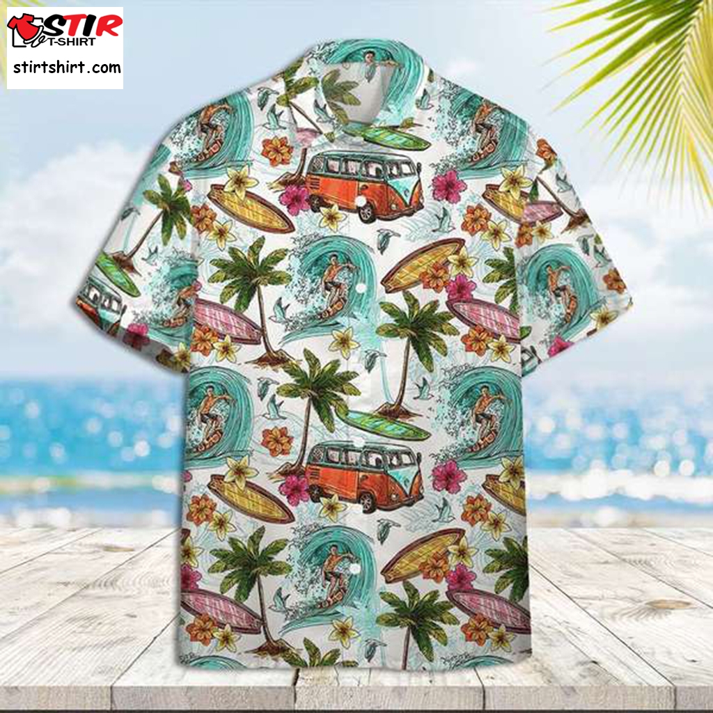 Vans Hawaiian Shirt 3D Surfing And Hippie Vans Hawaiian Shirt