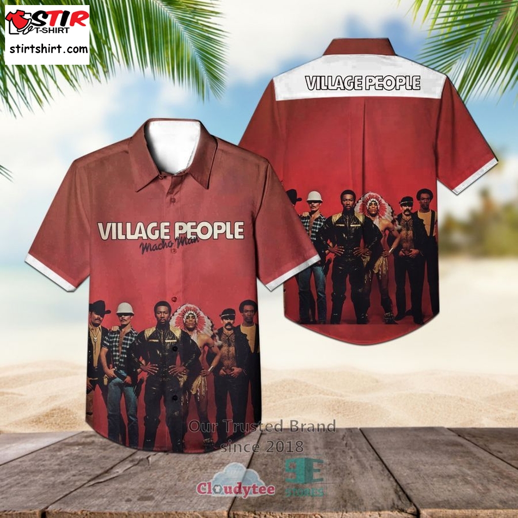 Village People Macho Man Hawaiian Casual Shirt  