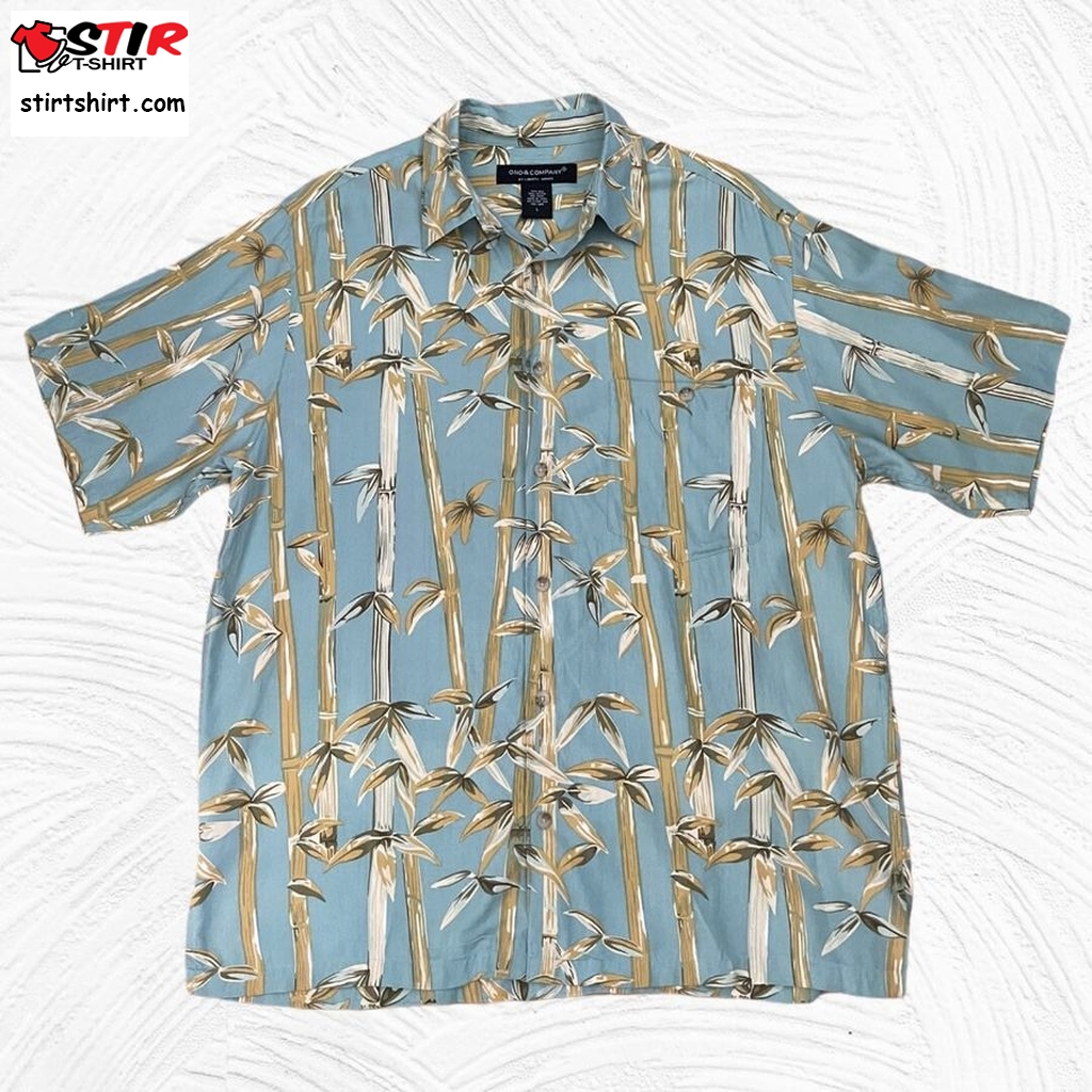 Vtg Ono & Company By Liberty House Silk Cotton Bamboo Hawaiian Shirt Large  Silk  Mens