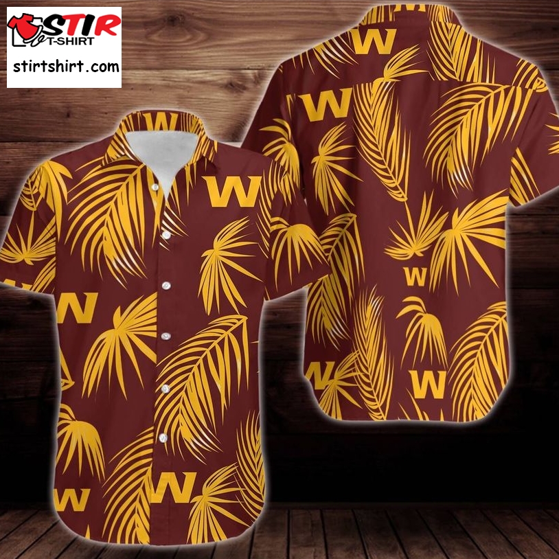 Washington Football Team Flower Short Sleeve Authentic Hawaiian Shirt 2023  Washington Football Team 