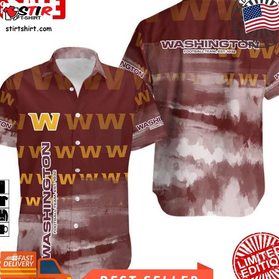 Washington Football Team Nfl Gift For Fan Hawaiian Graphic Print Short Sleeve Hawaiian Shirt H97  Washington Football Team 