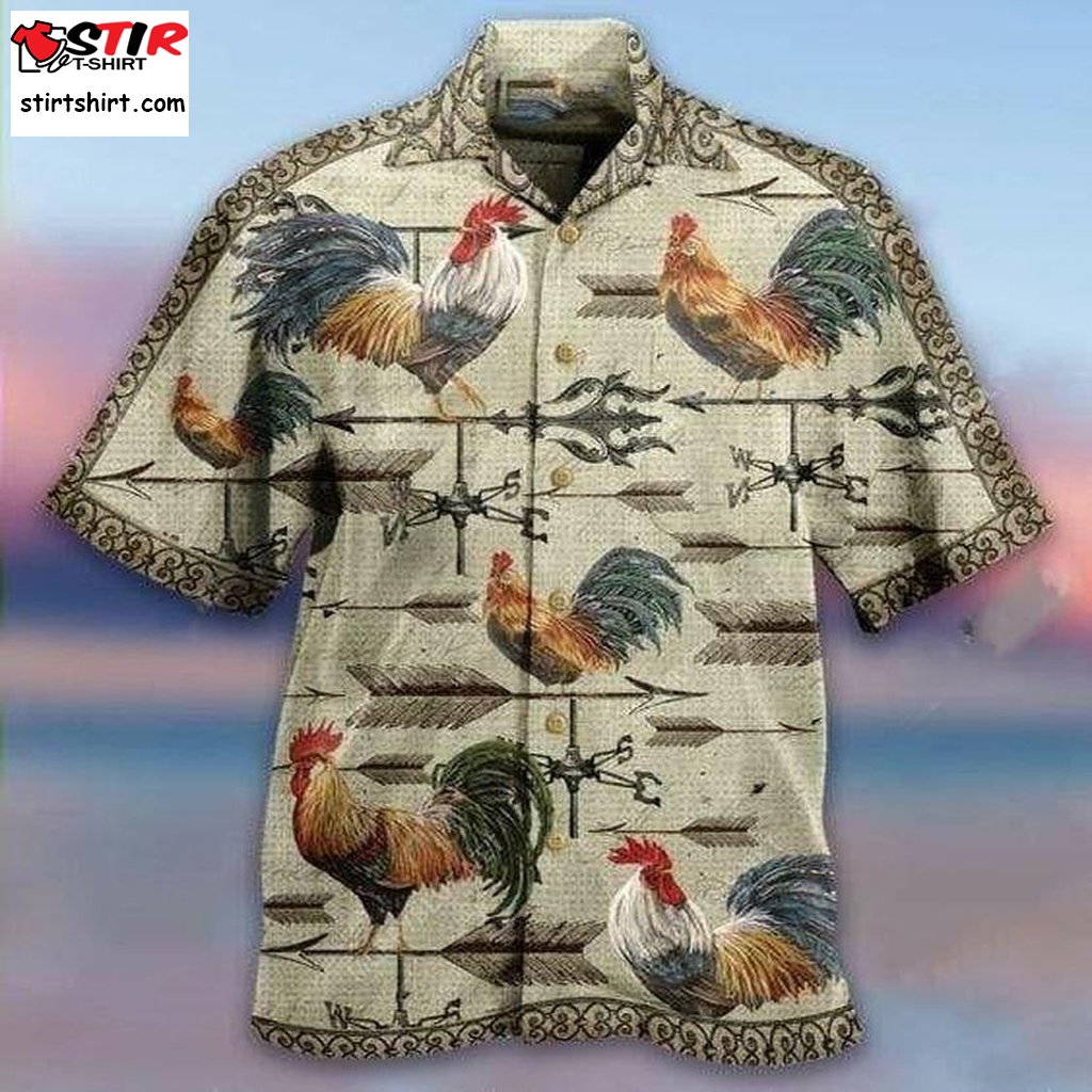 Weathervane Rooster Aloha Hawaiian Shirt  Rooster Top Gun 