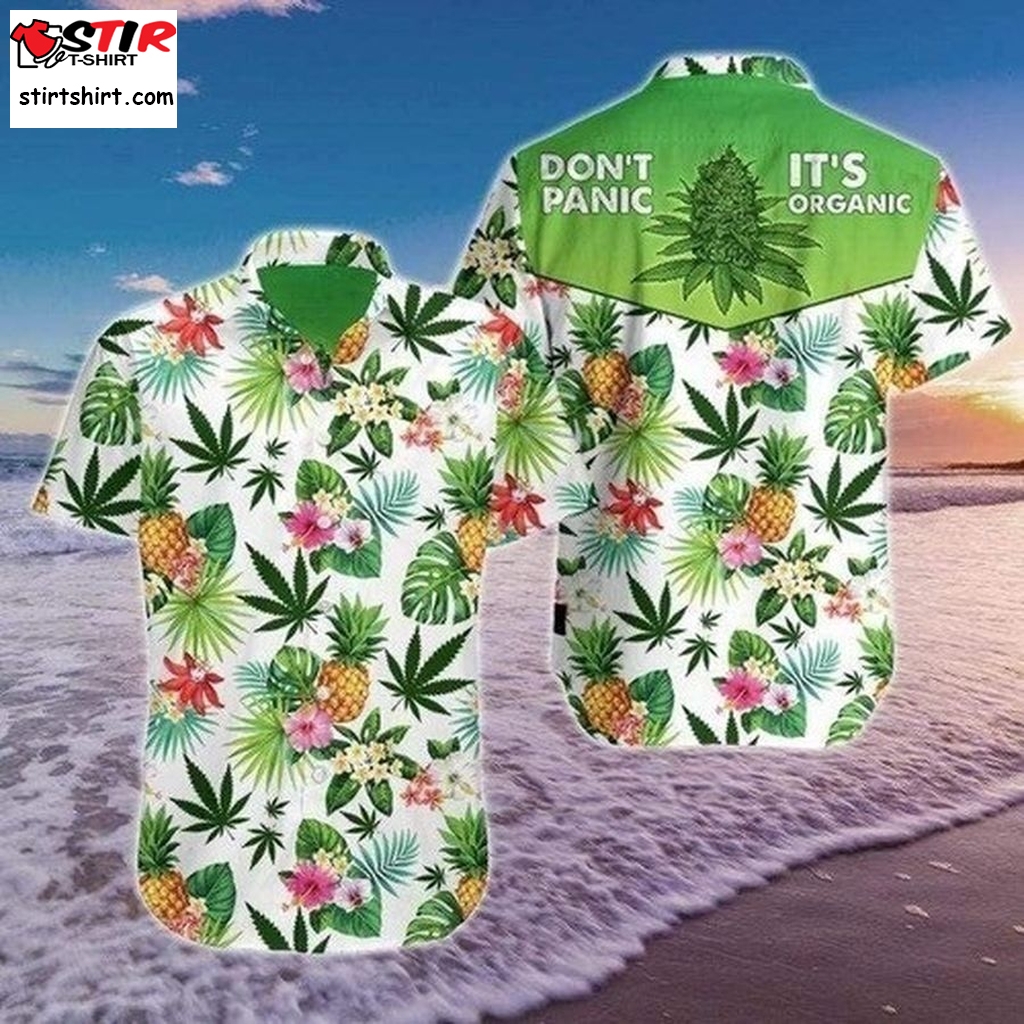 Weed Is Organic Tropical Summer Hawaiian Aloha Shirts  Aloha Shirt Vs 
