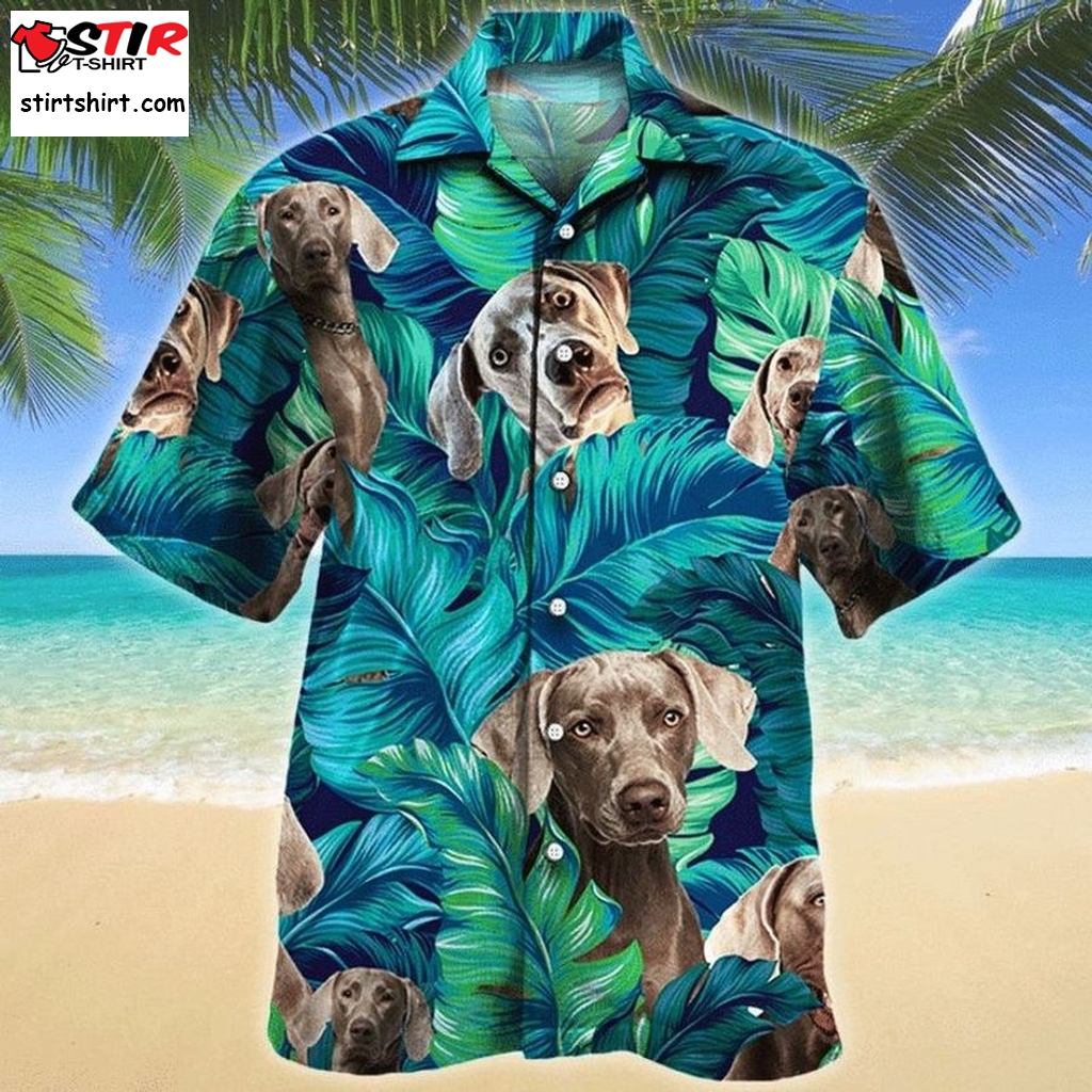 Weimaraner Dog Hawaiian Shirt  Custom Dog 
