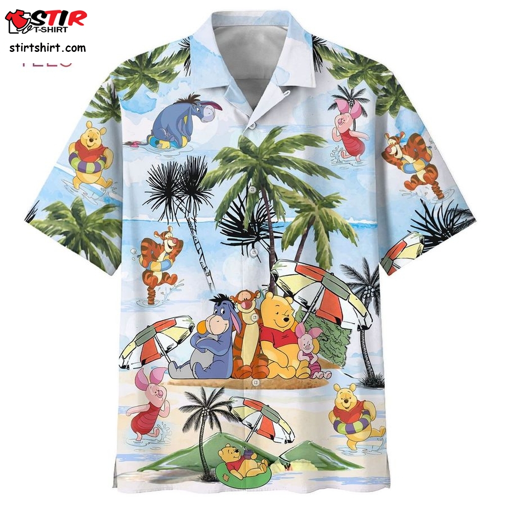 Winnie The Pooh Summer Time Hawaiian Shirt Hawaiian Shirt  Winnie The Pooh 