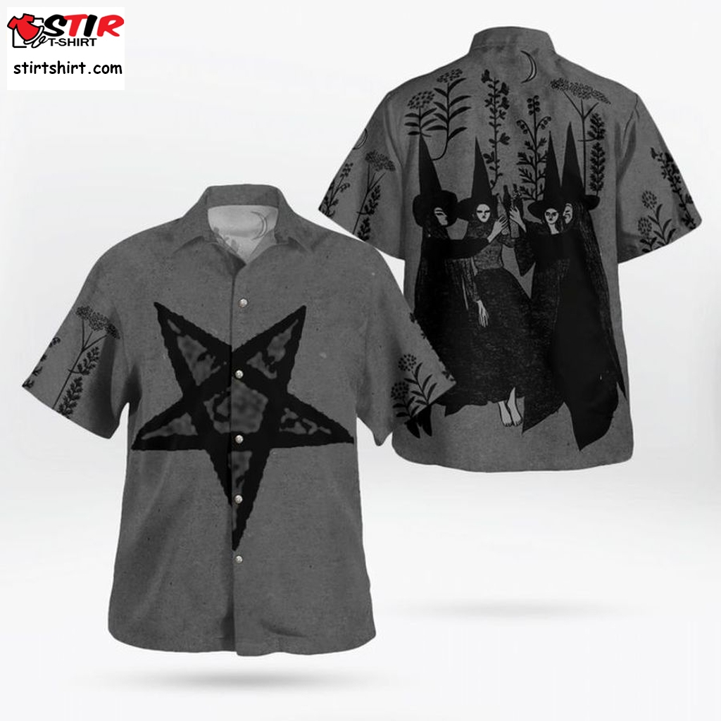 Witches Satan Halloween Hawaiian Shirt  Hawaiian Tee Shirt