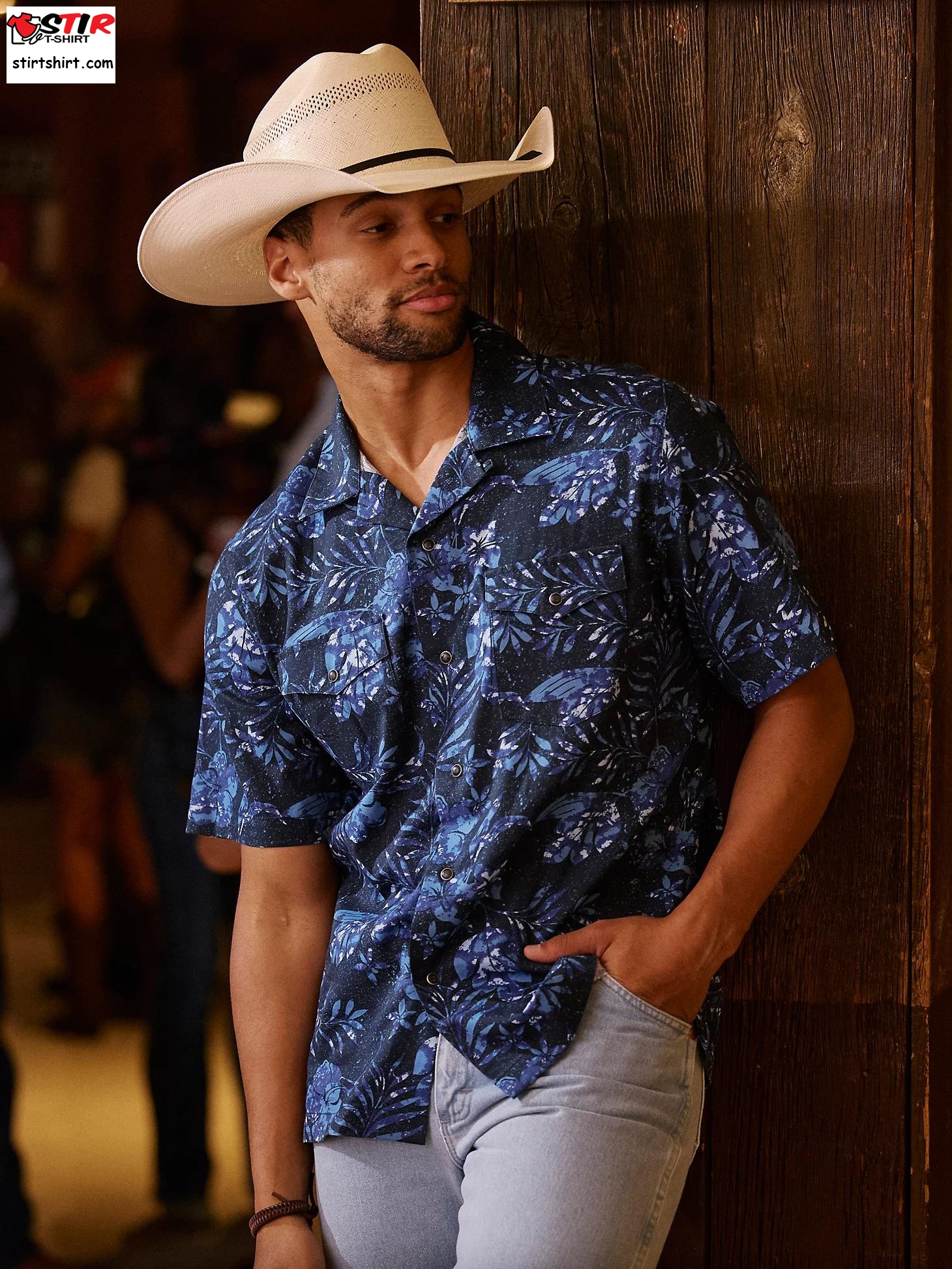 Wrangler Coconut Cowboy Snap Front Camp Shirt  Hawaiian Cowboy Shirt