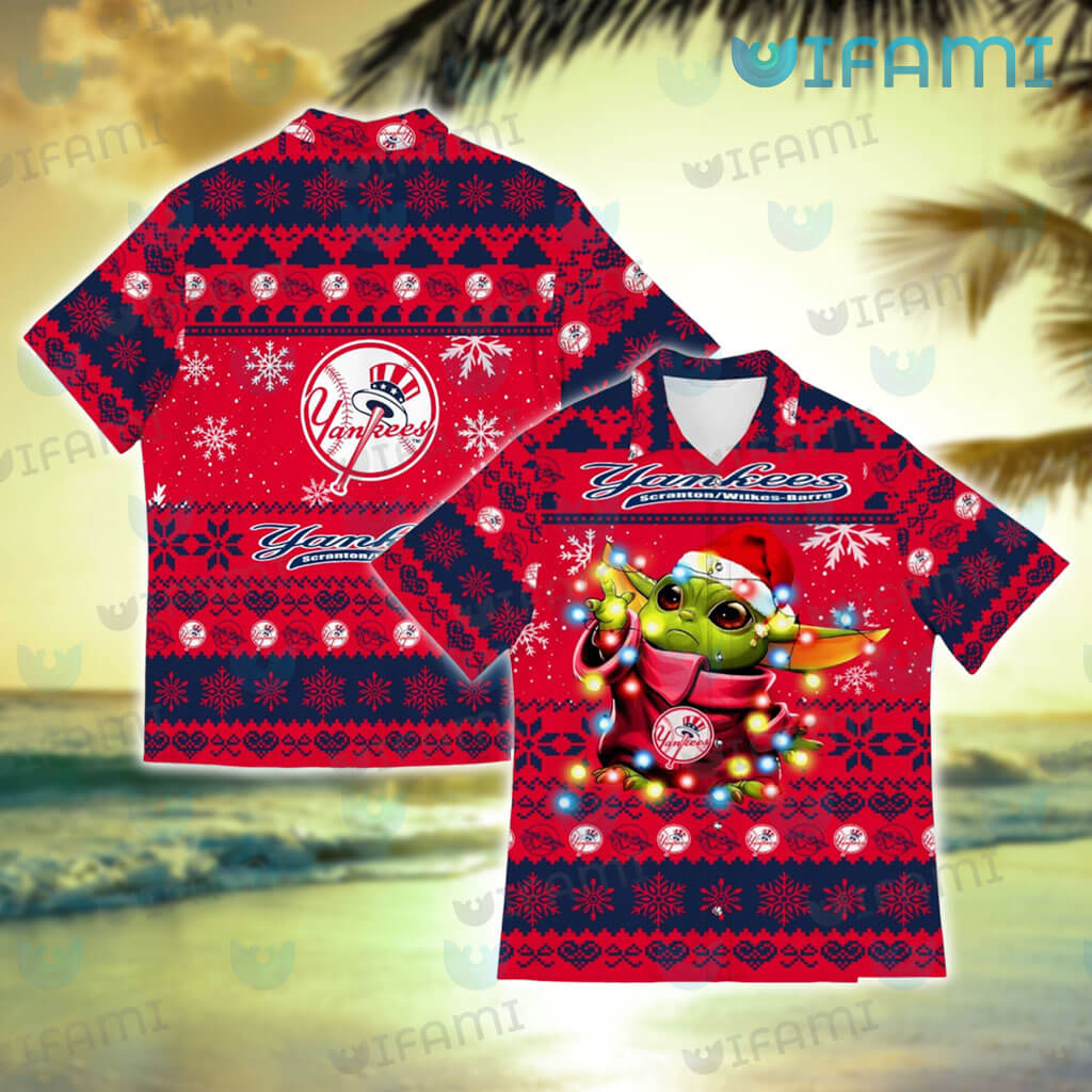 Yankees Hawaiian Shirt Christmas Baby Yoda Lights New York Yankees Giftjpeg
