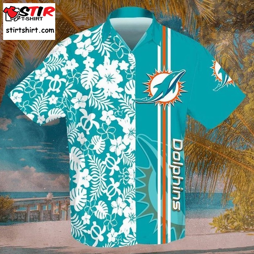 Zokastore Miami Dolphins Hawaiian Shirt Unisex 3D All Over Printed   Dff318