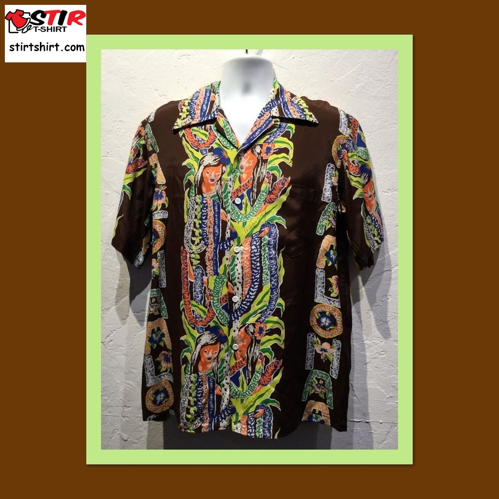 1940S Vintage Reproduction Hawaiian Shirt By Kona Bay Currently Available In Sizes Medium, Large, & Xx Large  Vintage s