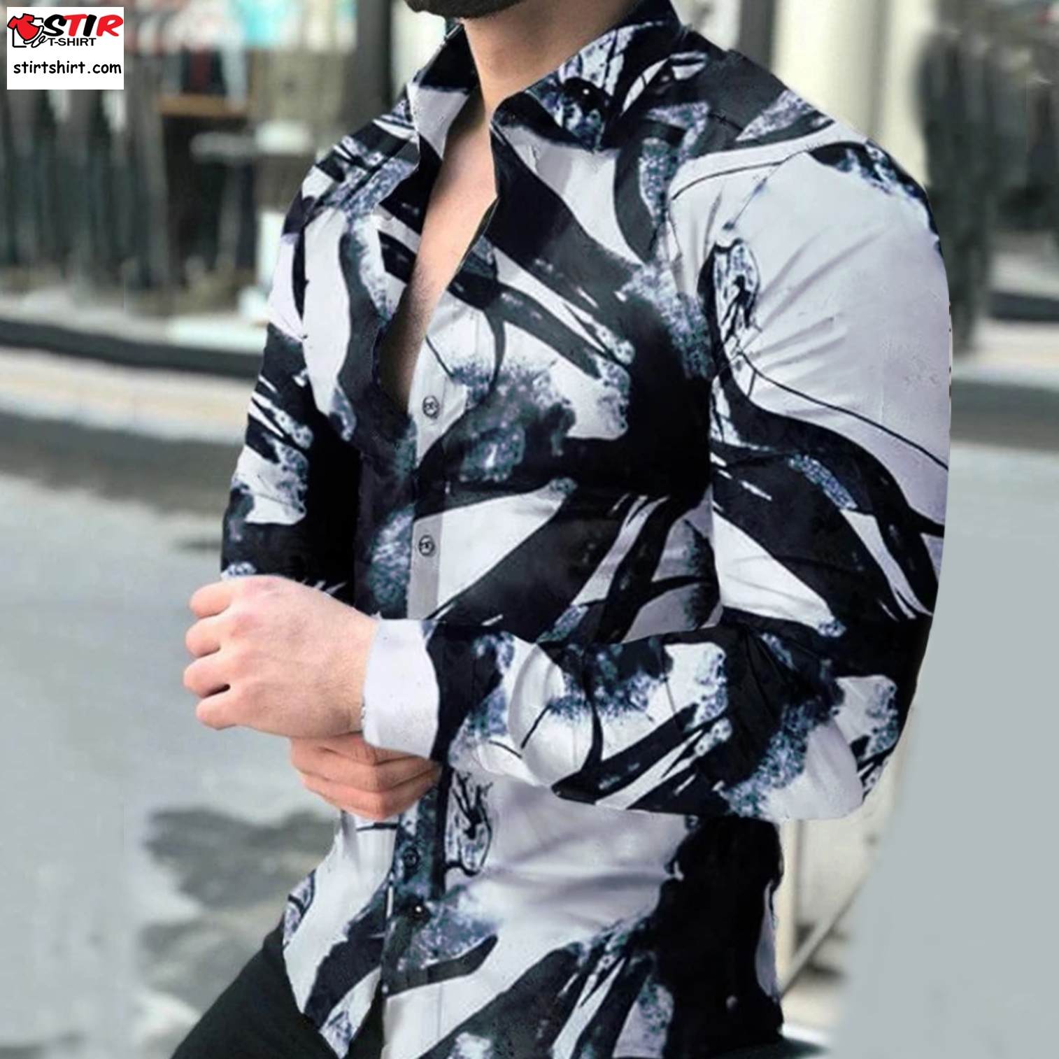 Aayomet Hawaiian Shirt For Men Autumn Winter Top Shirt Comfortable Stand Up Collar Bowling Shirts