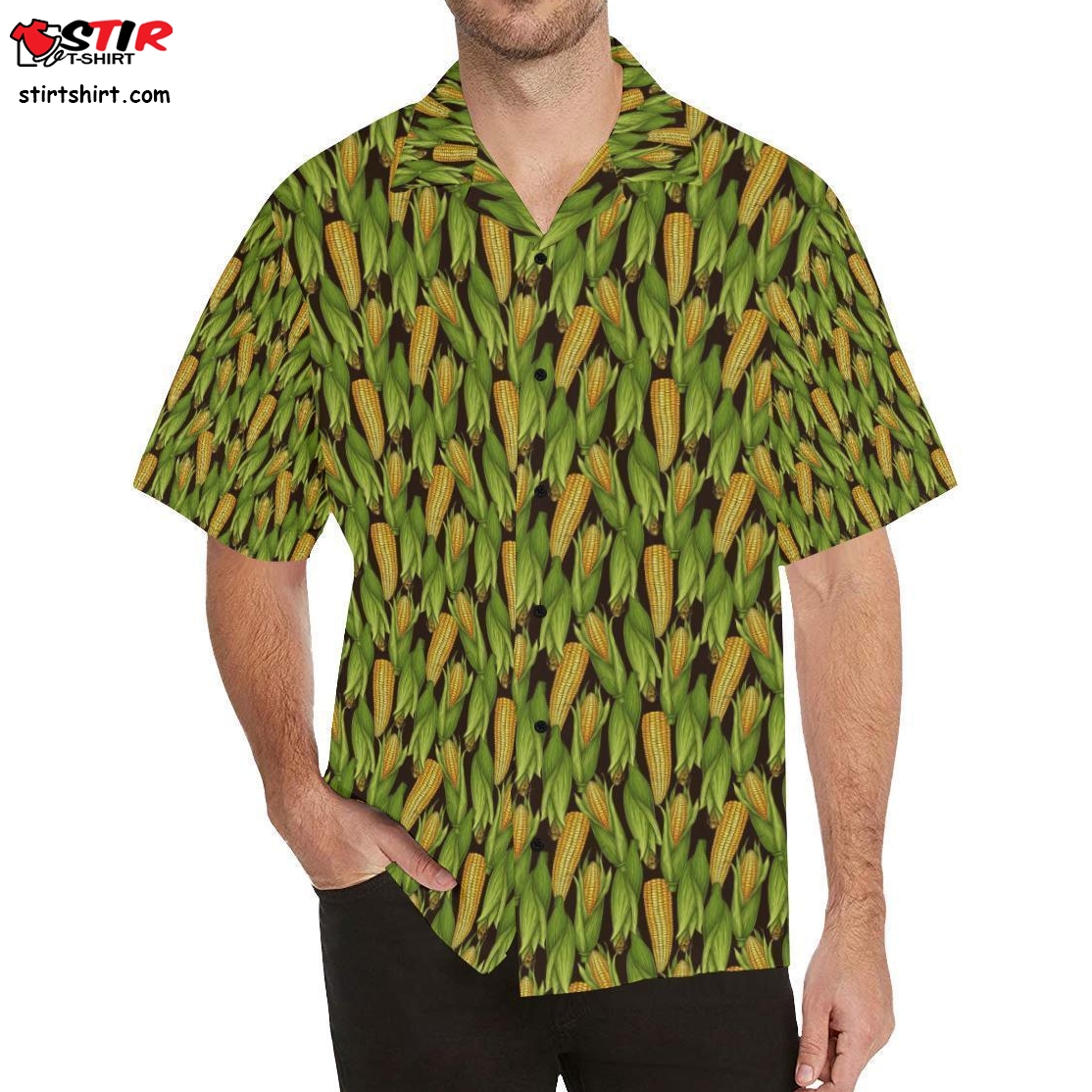 Agricultural Corn Cob Print Hawaiian Shirt Unique Design Unisex Beach Shirt