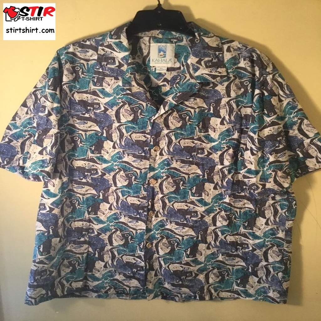 Amazing 1980S Hawaiiansurf Mens Short Sleeve Shirt, Excellent Shape, Super Cool Fish Motif, Made In Hawaii, Summer Gear!!!  Mens s