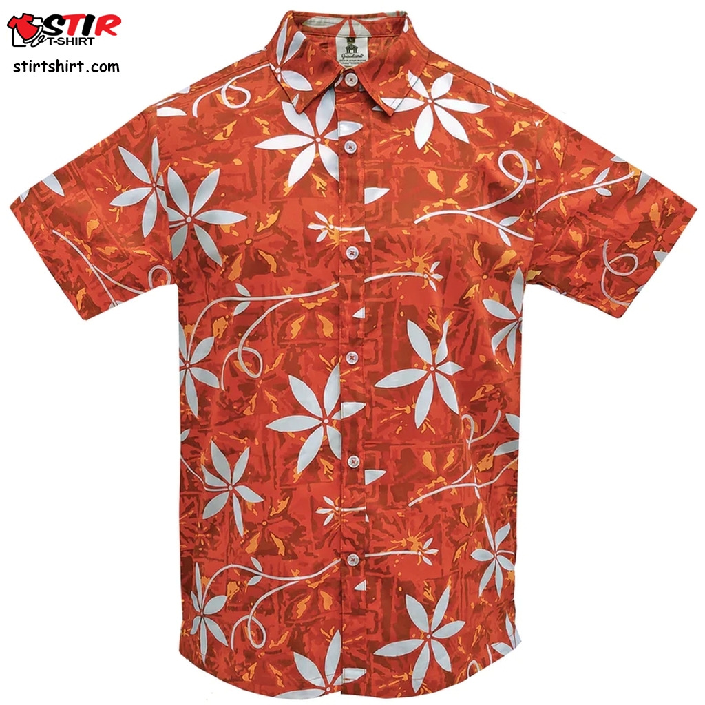 Authentic Elvis Red Hawaiian Woven Shirt  Elvis s