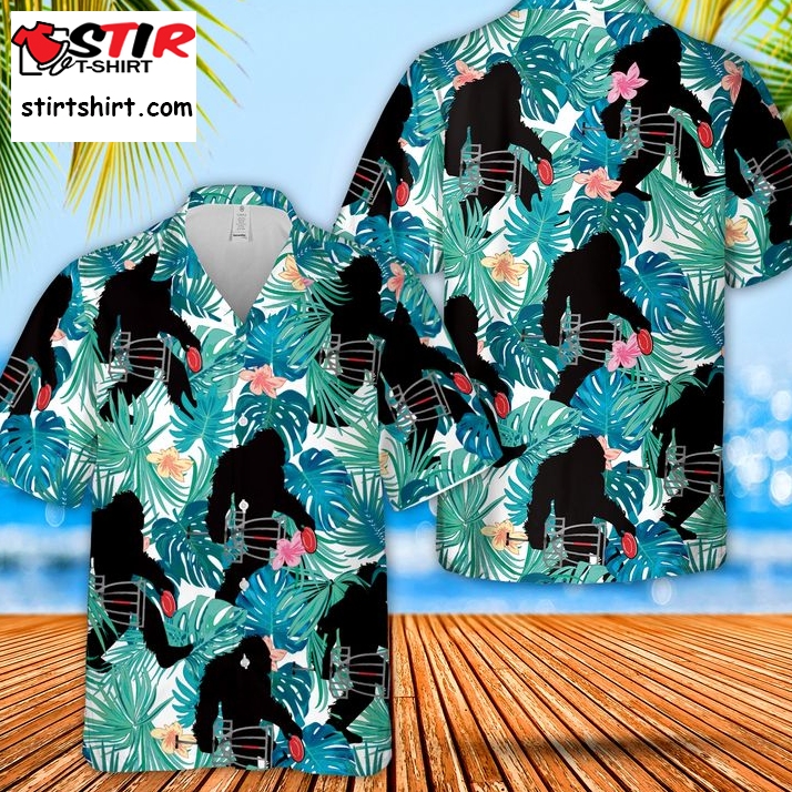 Bigfoot Sasquatch Disc Golf Hawaiian Shirt
