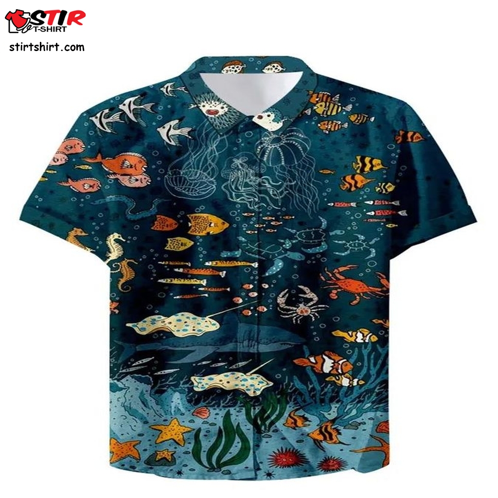 Blue Ocean Hawaiian Shirt Pre11080, Hawaiian Shirt, Funny Shirts, Gift Shirts, Graphic Tee  Funny s