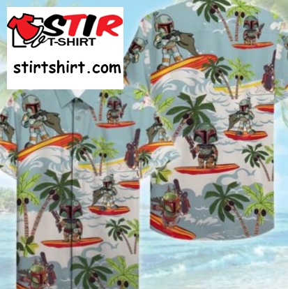 Boba Fett Surfing On The Summer Beach Star Wars Hawaiian 3D Hawaii Shirts Aloha  Boba Fett 