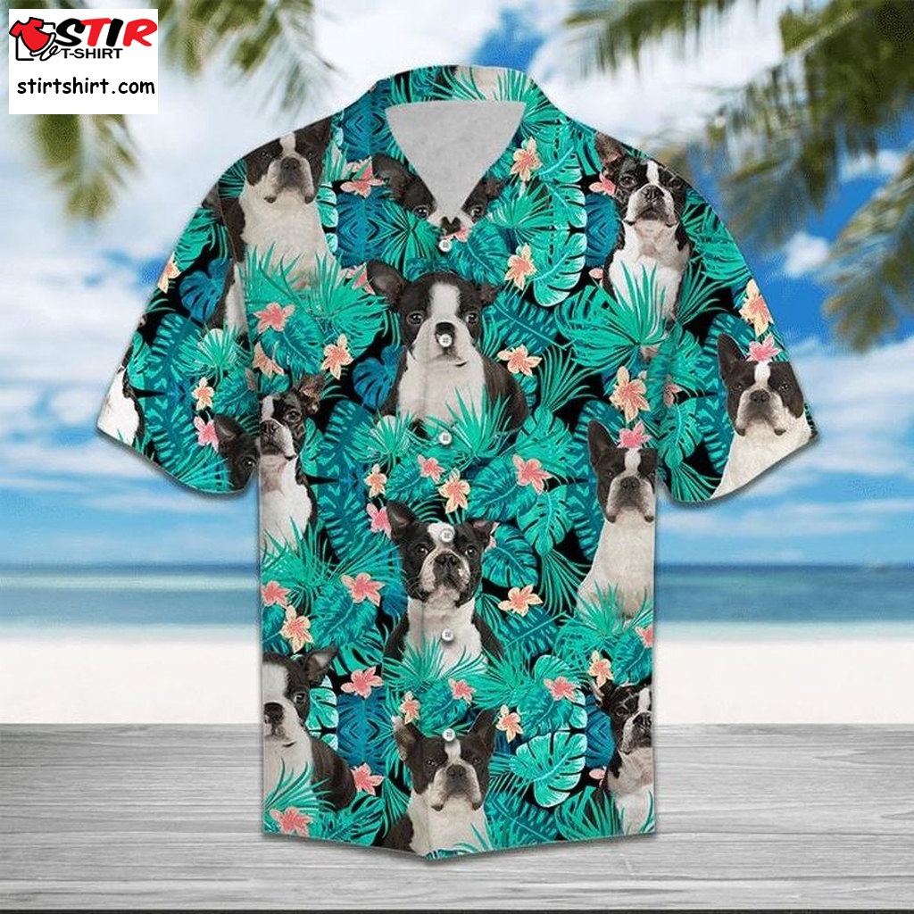 Boston Terrier Hawaiian Shirt Pre11361, Hawaiian Shirt,Gun Funny Shirts, Gift Shirts, Graphic Tee  Gun s