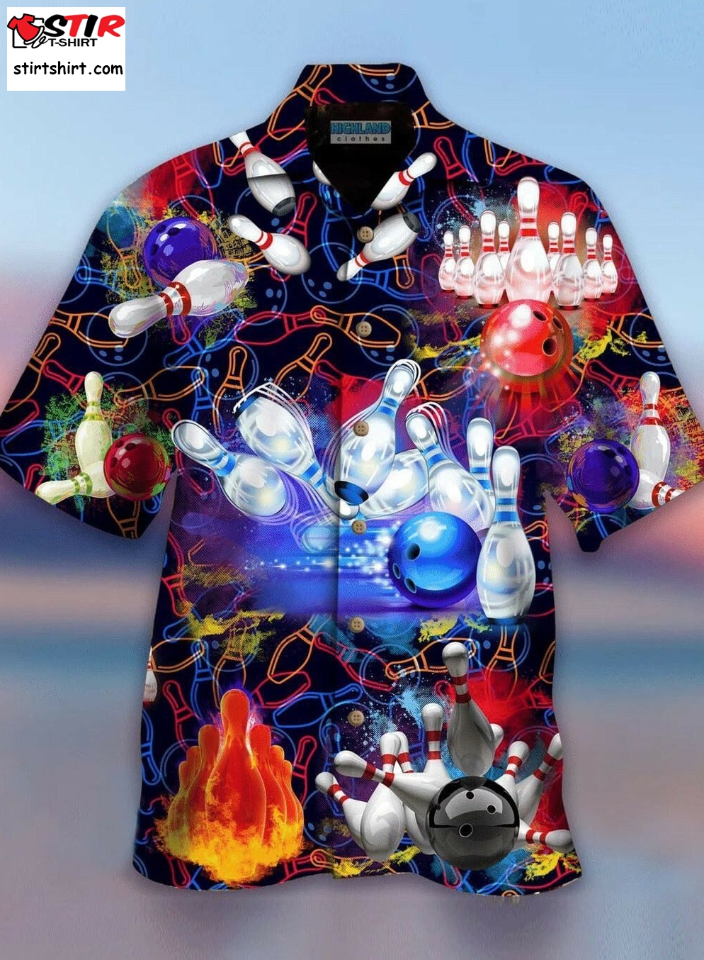 Bowling 3D All Over Printed Hawaiian Shirts   Over Hoodie