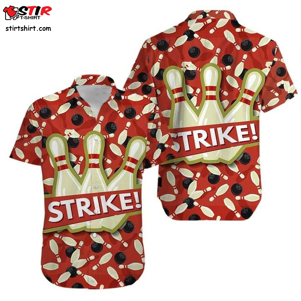 Bowling Strike Hawaiian Shirt Pre11552, Hawaiian Shirt,Womens Funny Shirts, Gift Shirts, Graphic Tee  Womens s