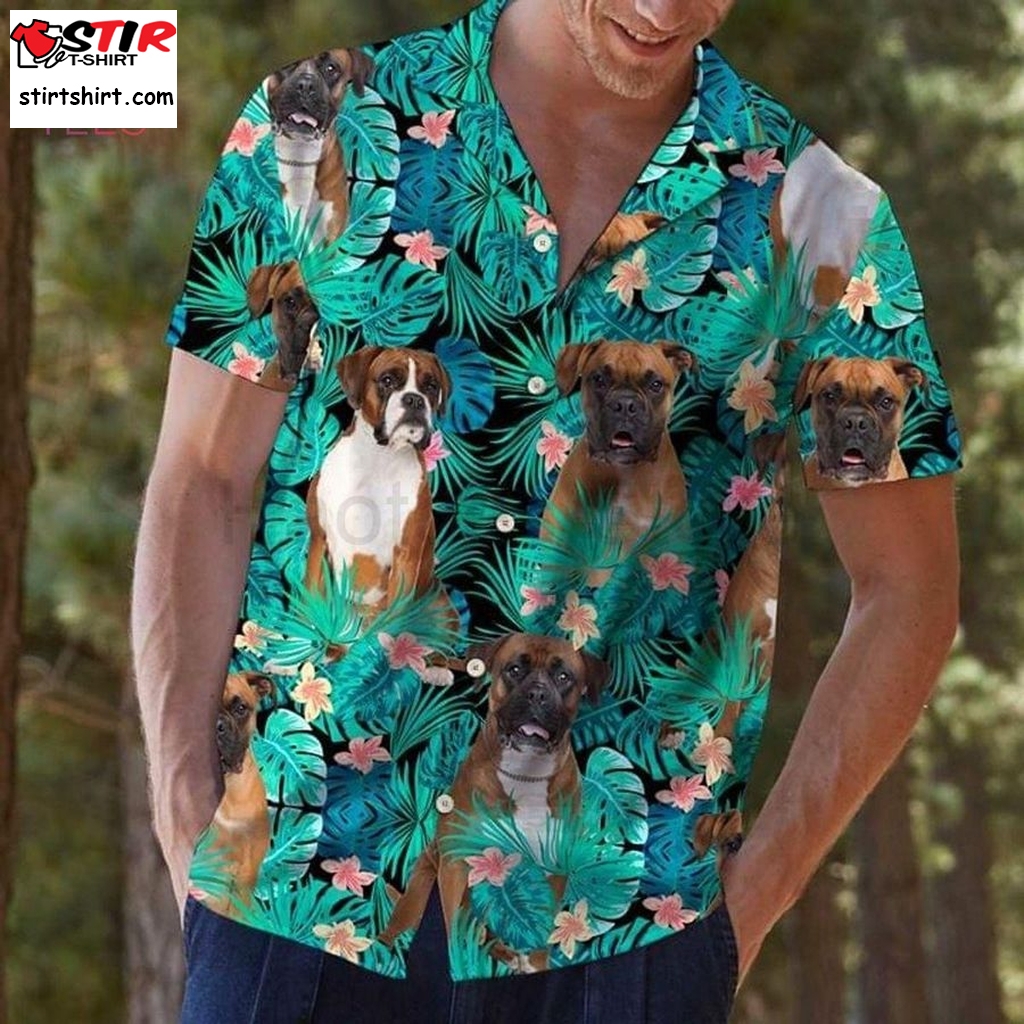 Boxer Dog Funny Hawaiian Shirt  Womens s