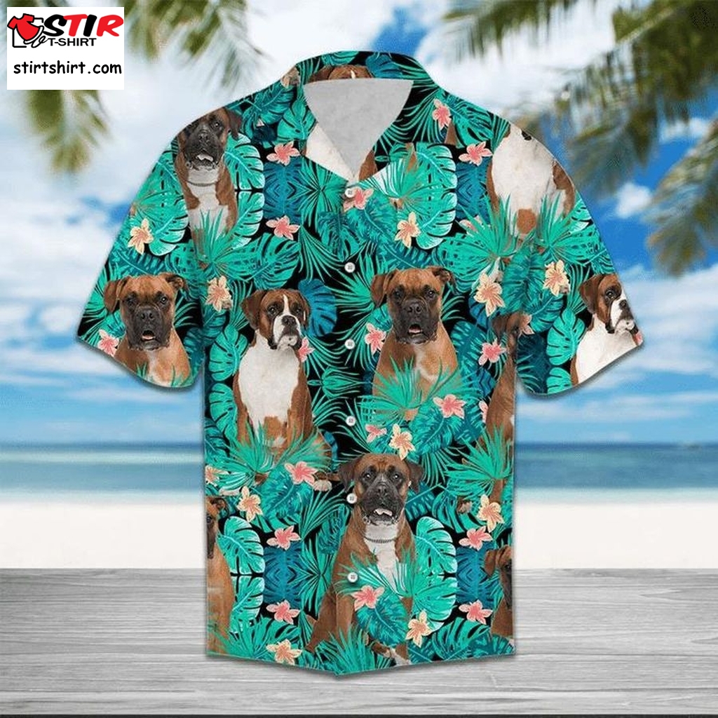 Boxer Tropical Hawaiian Shirt Pre11084, Hawaiian Shirt,Womens Funny Shirts, Gift Shirts, Graphic Tee  Womens s