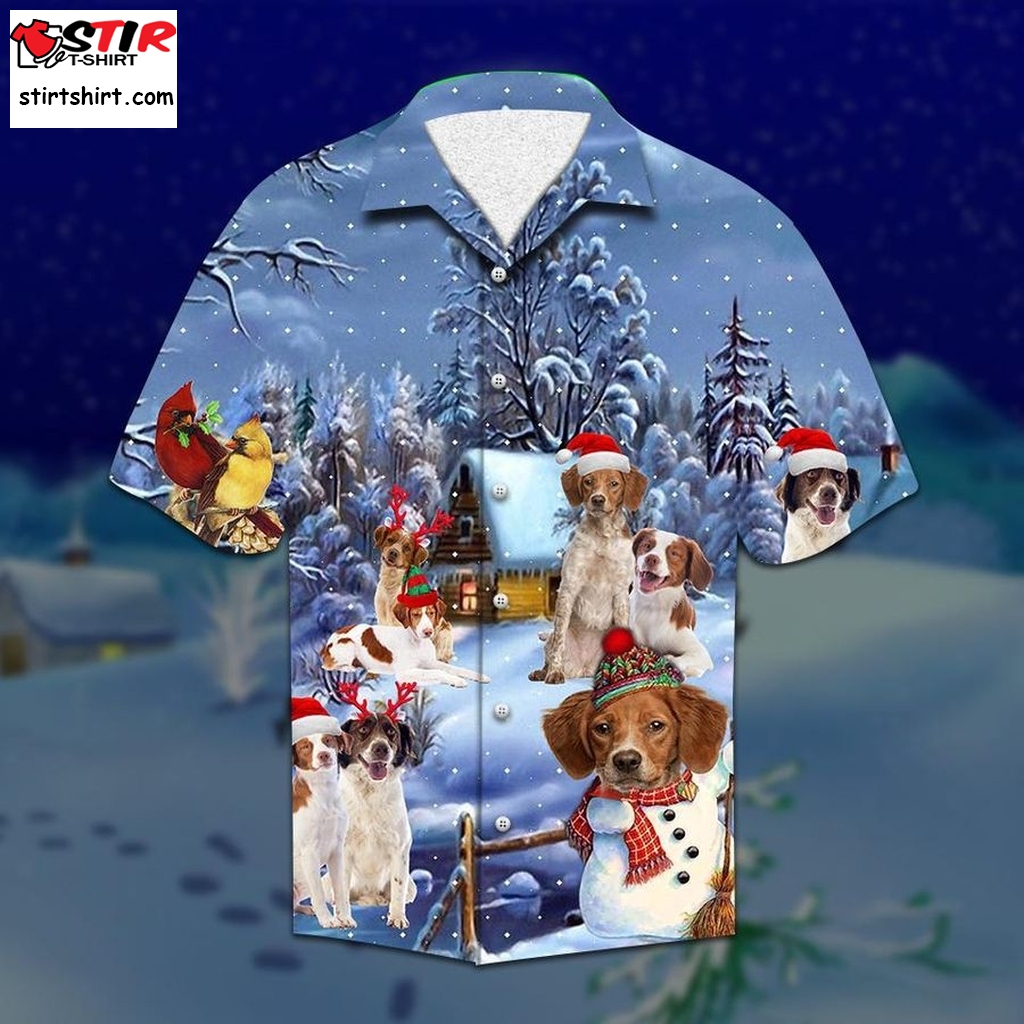 Brittany Spaniel Christmas Hawaiian Shirt Pre13450, Hawaiian Shirt,Ladies Funny Shirts, Gift Shirts  Ladies s