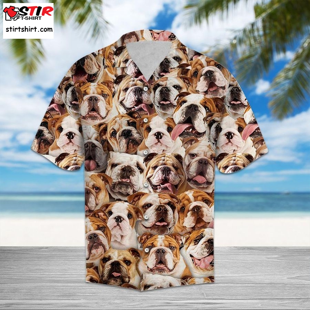 Bulldog Awesome Hawaiian Shirt Pre13427, Hawaiian Shirt,Cheap Funny Shirts, Gift Shirts, Graphic Tee  Cheap s