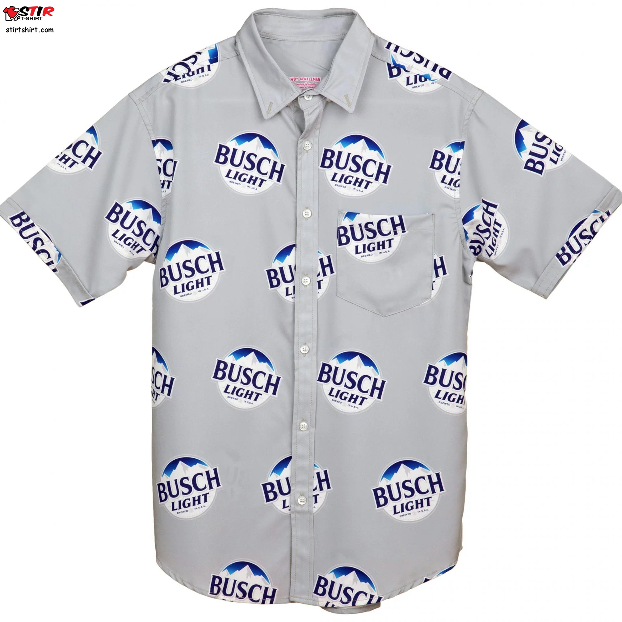 Busch Light All Over Print Button Down Hawaiian Shirt  White Sox  Night