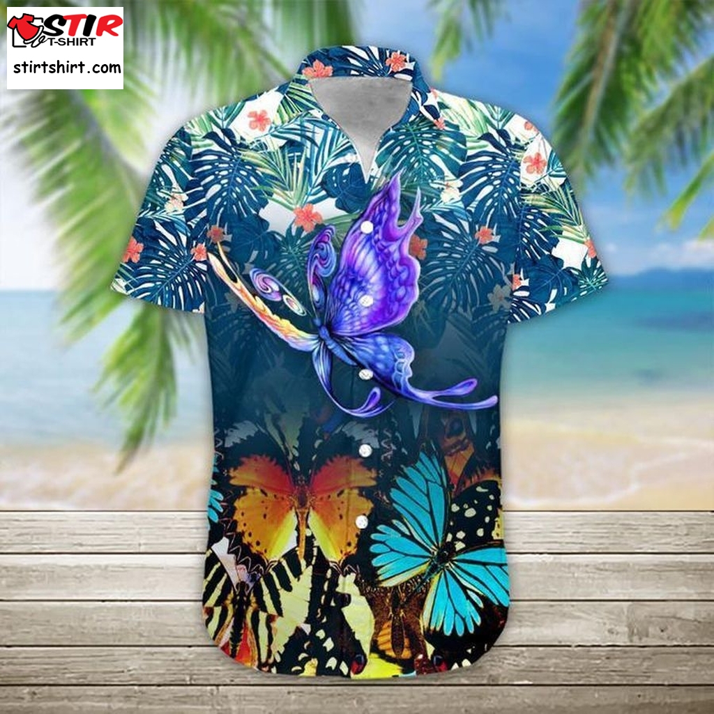 Butterfly Hawaiian Shirt Pre13409, Hawaiian Shirt,Family Funny Shirts, Gift Shirts, Graphic Tee  Family s
