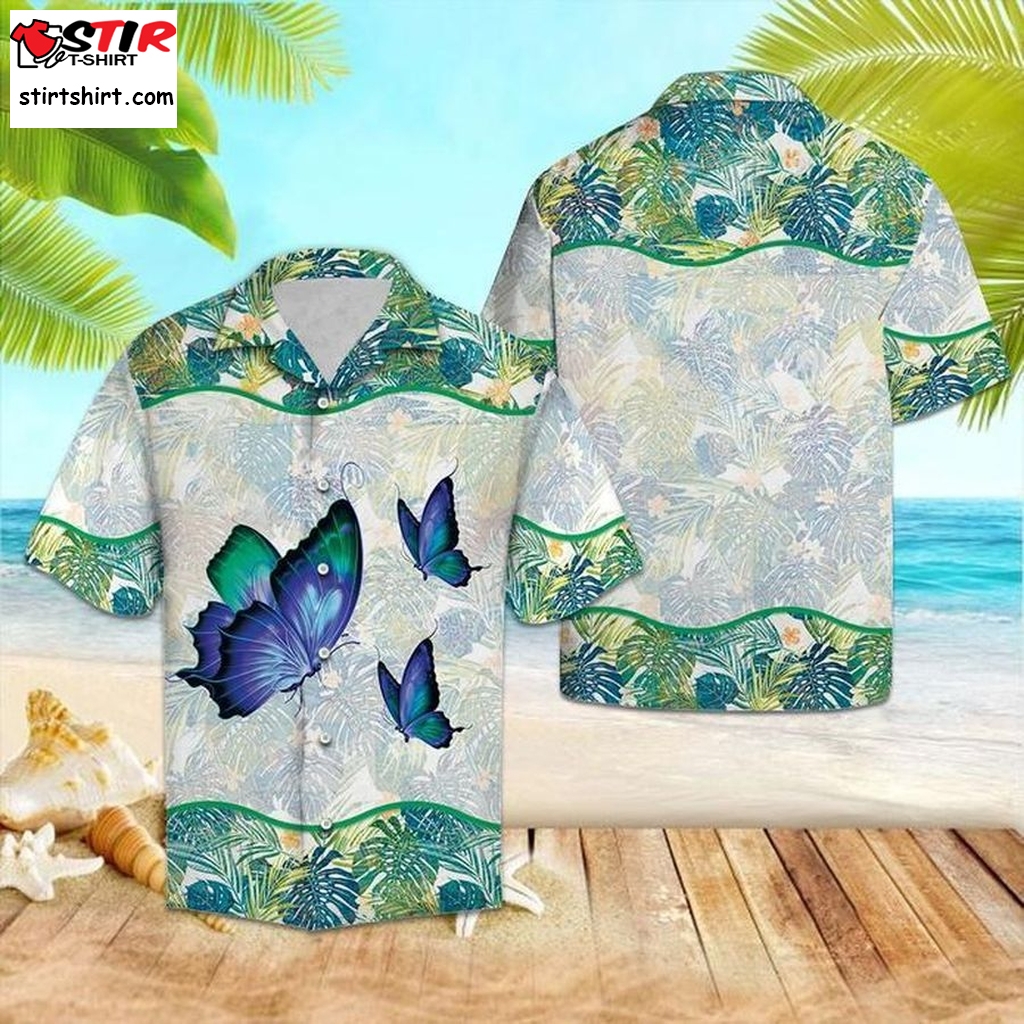 Butterfly Tropical Hawaiian Shirt Pre10431, Hawaiian Shirt, Beach Shorts, One Piece Swimsuit, Polo Shirt, Funny Shirts, Gift Shirts, Graphic Tee  Funny s