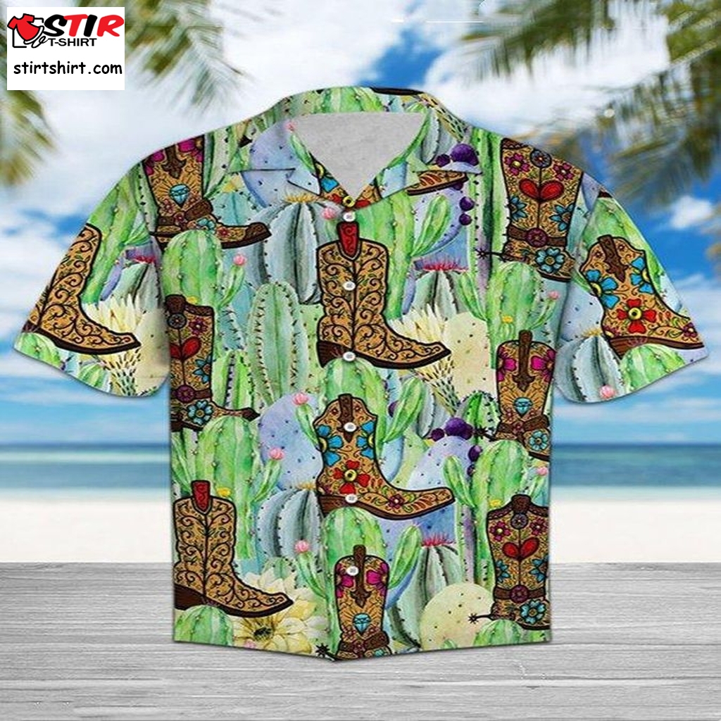 Cactus Boots Hawaiian Shirt Pre11604, Hawaiian Shirt, Tactical Funny Shirts, Gift Shirts, Graphic Tee  Tactical s