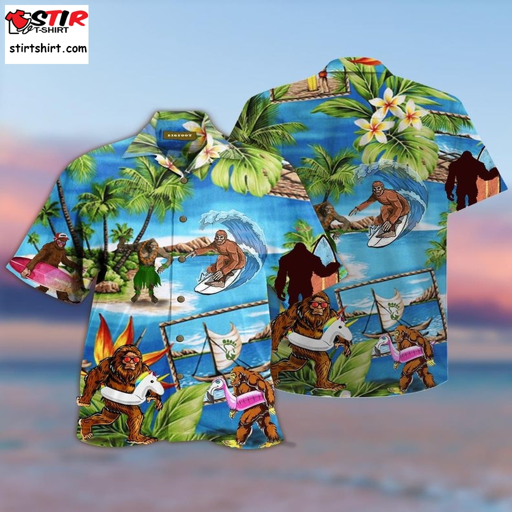 Camping Amazing Bigfoot Hawaiian Shirt Pre13385, Hawaiian Shirt,  Funny Shirts, Gift Shirts, Graphic Tee  Funny s