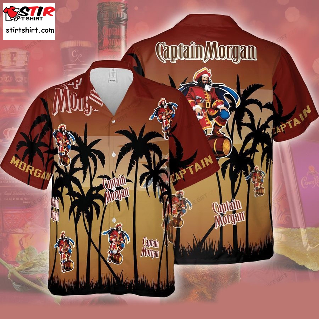 Captain Morgan Palm Forest Red Hawaii 3D Shirt  s Red