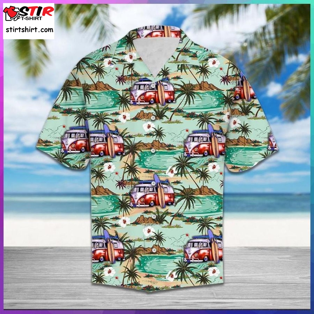 Caravan Beach Hawaiian Shirt Pre10937, Hawaiian Shirt, Tactical Funny Shirts, Gift Shirts, Graphic Tee  Tactical s