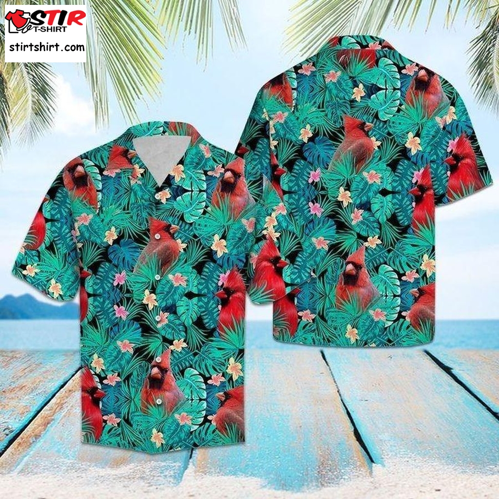 Cardinal Tropical Hawaiian Shirt Pre13393, Hawaiian Shirt, Tactical Funny Shirts, Gift Shirts, Graphic Tee  Tactical s