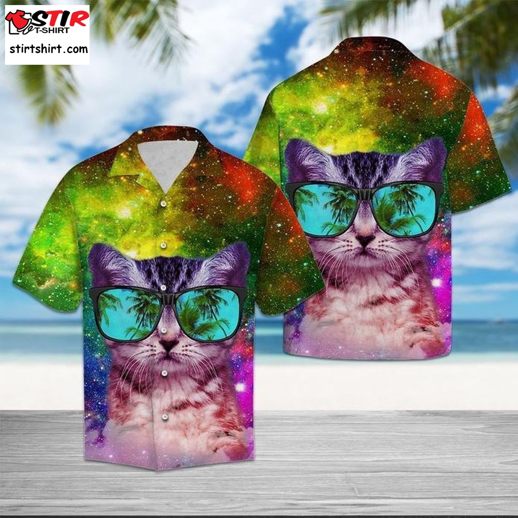 Cat Galaxy Hawaiian Shirt Pre10348, Hawaiian Shirt, Beach Shorts, One Piece Swimsuit, Polo Shirt, Funny Shirts, Gift Shirts, Graphic Tee  Tactical s