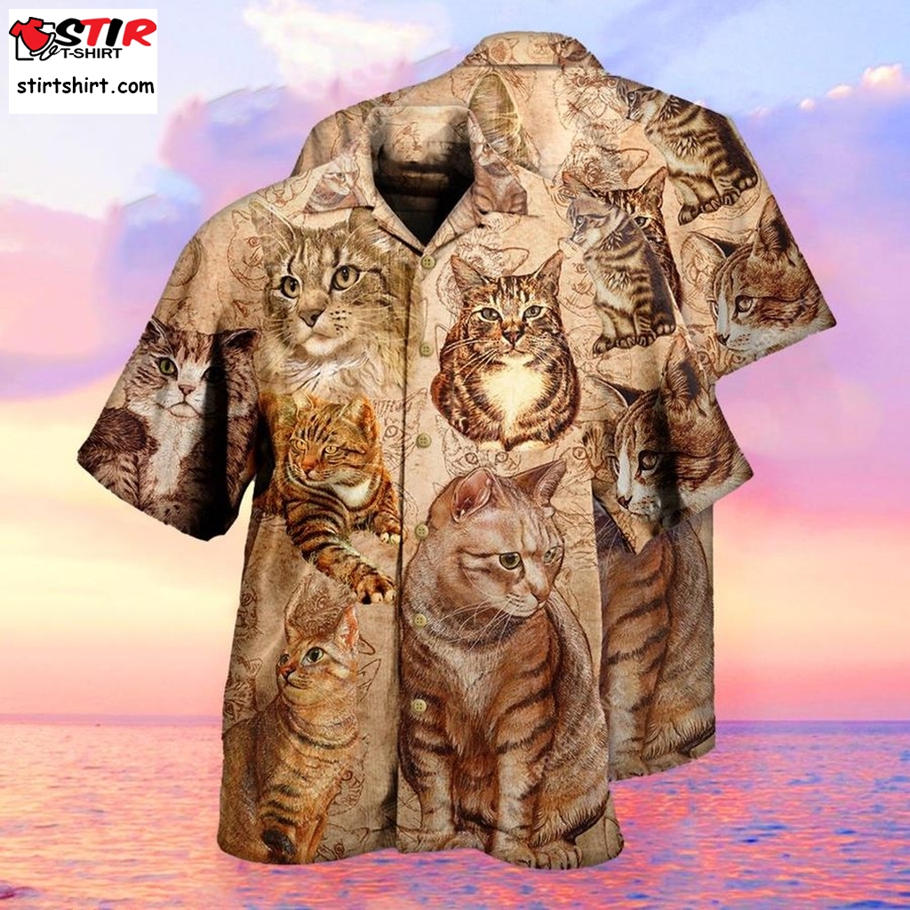 Cat Lover Hawaiian Shirt Pre13435, Hawaiian Shirt, Family Funny Shirts, Gift Shirts, Graphic Tee  Family s